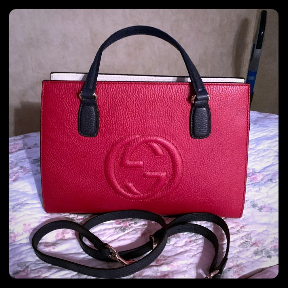 GUCCI Tri-colored leather bag